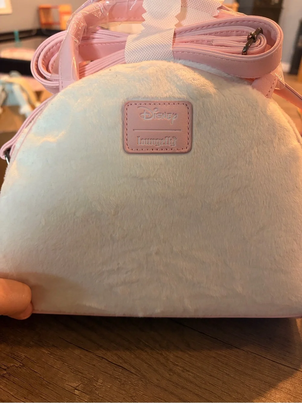 Loungefly White & Pink Marie Plush Crossbody Bag - Picture 2 of 4